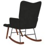 Mecedora con taburete de terciopelo negro von , Schaukelstühle - Ref: Foro24-4016849, Preis: 129,35 €, Rabatt: %