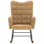 Silla mecedora de terciopelo marrón by , Rocking chairs - Ref: Foro24-4016840, Price: 116,21 €, Discount: %