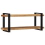 Estante de pared madera maciza de acacia 110x33x45 cm de , Almacenamiento para CD y DVD - Ref: Foro24-4017490, Precio: 112,43...