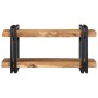 Estante de pared madera maciza de acacia 70x33x35 cm de , Almacenamiento para CD y DVD - Ref: Foro24-4017484, Precio: 85,57 €...