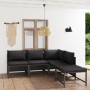 5-piece garden furniture set and gray synthetic rattan cushions by vidaXL, Garden sets - Ref: Foro24-3059754, Price: 266,72 €...
