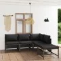 5-teiliges Gartenmöbel-Set und graue synthetische Rattankissen von vidaXL, Gartensets - Ref: Foro24-3059754, Preis: 267,74 €,...