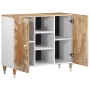 Aparador de madera maciza de mango 90x33,5x75 cm de , Almacenamiento para CD y DVD - Ref: Foro24-4018692, Precio: 116,18 €, D...