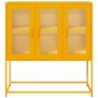 Aparador de acero laminado en frío amarillo 100,5x39x107 cm by , Sideboards - Ref: Foro24-853407, Price: 135,36 €, Discount: %