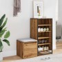 Cajón taburete madera ingeniería roble artesanal 40,5x40x40 cm by , Drawers - Ref: Foro24-857040, Price: 55,83 €, Discount: %