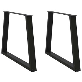 Patas mesa comedor forma V 2uds acero negro 100x(72-73,3) cm von , Tischbeine - Ref: Foro24-4012580, Preis: 91,19 €, Rabatt: %