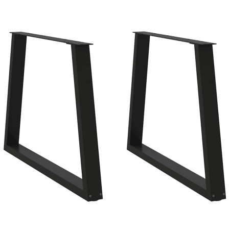 Patas mesa comedor forma V 2uds acero negro 100x(72-73,3) cm von , Tischbeine - Ref: Foro24-4012580, Preis: 91,19 €, Rabatt: %