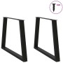Patas mesa comedor forma V 2uds acero negro 100x(72-73,3) cm von , Tischbeine - Ref: Foro24-4012580, Preis: 91,19 €, Rabatt: %