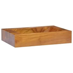 Waschbecken aus massivem Teakholz, 50 x 35 x 10 cm von vidaXL, Sinkt - Ref: Foro24-326163, Preis: 124,87 €, Rabatt: %