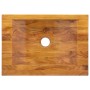 Solid teak wood washbasin 50x35x10 cm by vidaXL, Sinks - Ref: Foro24-326163, Price: 126,72 €, Discount: %