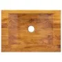 Solid teak wood washbasin 50x35x10 cm by vidaXL, Sinks - Ref: Foro24-326163, Price: 124,87 €, Discount: %