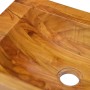Solid teak wood washbasin 50x35x10 cm by vidaXL, Sinks - Ref: Foro24-326163, Price: 126,72 €, Discount: %