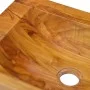 Solid teak wood washbasin 50x35x10 cm by vidaXL, Sinks - Ref: Foro24-326163, Price: 124,87 €, Discount: %