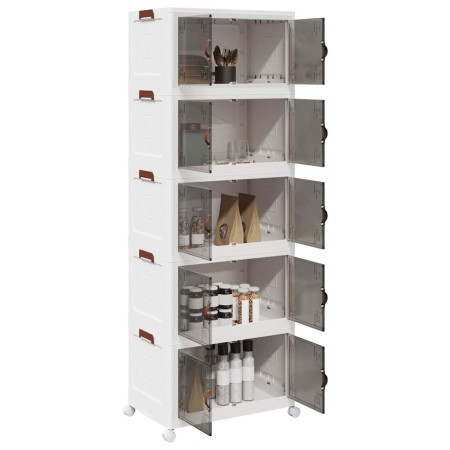 Caja de almacenaje apilable con ruedas 5niveles 75L 64x40x179cm by , Cargo forklifts - Ref: Foro24-4012374, Price: 157,37 €, ...