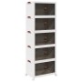 Caja de almacenaje apilable con ruedas 5niveles 75L 64x40x179cm by , Cargo forklifts - Ref: Foro24-4012374, Price: 157,37 €, ...