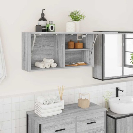Armario de pared baño madera ingeniería gris sonoma 80x25x40 cm von , Badezimmerwaschtische - Ref: Foro24-860090, Preis: 67,5...