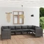 9-teiliges Gartenmöbel-Set und graue synthetische Rattankissen von vidaXL, Gartensets - Ref: Foro24-3059767, Preis: 496,50 €,...