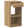 Mesillas de noche con cajón 2 uds roble artesanal 35x34x66,5 cm by , Nightstands - Ref: Foro24-858730, Price: 78,47 €, Discou...