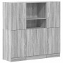 Set de muebles de cocina 3 pzas madera ingeniería gris sonoma von , Regale und Regale - Ref: Foro24-3324156, Preis: 284,00 €,...