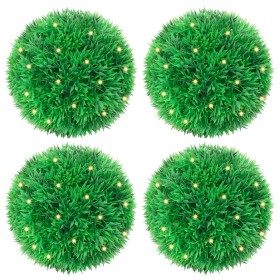 Bolas de boj artificial con luces LED 4 unidades 12 cm de , Flora artificial - Ref: Foro24-3335904, Precio: 44,18 €, Descuent...