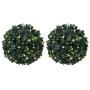 Bolas de boj artificial con luces LED 2 unidades 22 cm by , artificial flora - Ref: Foro24-3335895, Price: 40,22 €, Discount: %