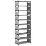 Zapatero 10 niveles gris 54x28x158 cm tejido no tejido by , Shoe racks and shoe organizers - Ref: Foro24-4100624, Price: 27,2...