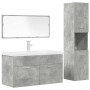Juego muebles de baño 4 pzas madera contrachapada gris hormigón von , Badezimmermöbel - Ref: Foro24-3324900, Preis: 375,03 €,...
