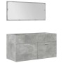 Juego muebles de baño 4 pzas madera contrachapada gris hormigón von , Badezimmermöbel - Ref: Foro24-3324900, Preis: 375,03 €,...