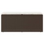 Banco de jardín con cojín ratán sintético marrón 110x40x44 cm von , Gartenbänke - Ref: Foro24-4104146, Preis: 106,27 €, Rabat...