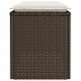 Banco de jardín con cojín ratán sintético marrón 110x40x44 cm von , Gartenbänke - Ref: Foro24-4104146, Preis: 106,27 €, Rabat...