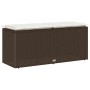 Banco de jardín con cojín ratán sintético marrón 110x40x44 cm von , Gartenbänke - Ref: Foro24-4104146, Preis: 106,27 €, Rabat...