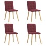 Sillas de comedor 4 unidades tela rojo tinto de , Sillas de comedor - Ref: Foro24-3315171, Precio: 196,52 €, Descuento: %