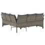 Sofá en forma de L con cojines ratán sintético gris von , Gartensets - Ref: Foro24-365416, Preis: 335,80 €, Rabatt: %