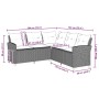 Sofá en forma de L con cojines ratán sintético gris von , Gartensets - Ref: Foro24-365416, Preis: 335,80 €, Rabatt: %