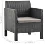 2-piece garden furniture set with anthracite gray rattan PP cushion by vidaXL, Garden sets - Ref: Foro24-315641, Price: 106,7...