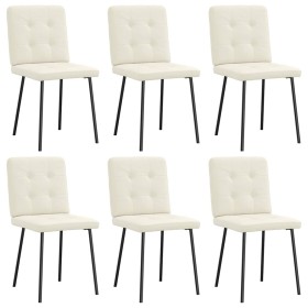 Sillas de comedor 6 unidades de terciopelo crema by , dining chairs - Ref: Foro24-3315436, Price: 298,70 €, Discount: %