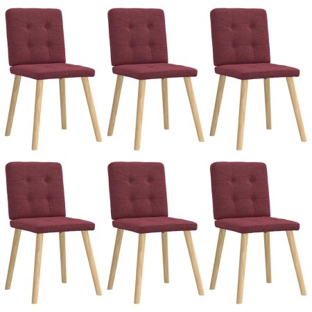 Sillas de comedor 6 unidades tela rojo tinto von , Essstühle - Ref: Foro24-3315441, Preis: 290,21 €, Rabatt: %