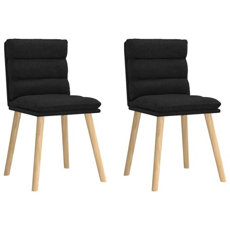 Sillas de comedor 2 unidades tela negro de , Sillas de comedor - Ref: Foro24-4101295, Precio: 111,26 €, Descuento: %