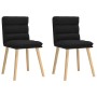 Sillas de comedor 2 unidades tela negro de , Sillas de comedor - Ref: Foro24-4101295, Precio: 111,26 €, Descuento: %
