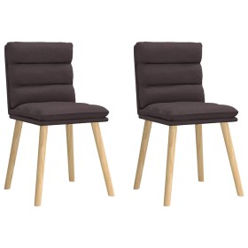 Sillas de comedor 2 unidades tela marrón oscuro by , dining chairs - Ref: Foro24-4101297, Price: 111,31 €, Discount: %