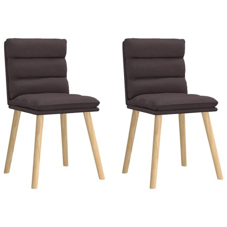 Sillas de comedor 2 unidades tela marrón oscuro by , dining chairs - Ref: Foro24-4101297, Price: 111,31 €, Discount: %