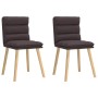 Sillas de comedor 2 unidades tela marrón oscuro by , dining chairs - Ref: Foro24-4101297, Price: 111,31 €, Discount: %