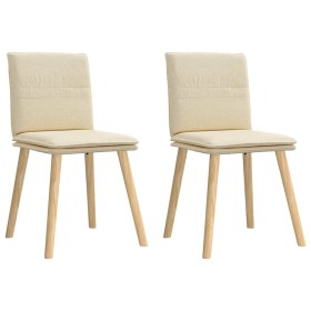 Sillas de comedor 2 unidades tela color crema by , dining chairs - Ref: Foro24-4101262, Price: 110,42 €, Discount: %