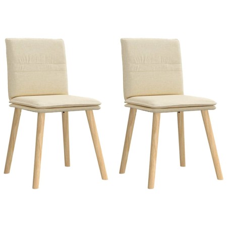 Sillas de comedor 2 unidades tela color crema von , Essstühle - Ref: Foro24-4101262, Preis: 110,36 €, Rabatt: %
