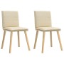 Sillas de comedor 2 unidades tela color crema von , Essstühle - Ref: Foro24-4101262, Preis: 110,36 €, Rabatt: %