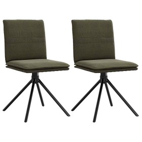 Silla de comedor cuero gamuza verde militar von , Essstühle - Ref: Foro24-4101281, Preis: 114,44 €, Rabatt: %