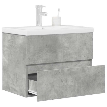 Set muebles de baño 2 piezas madera contrachapada gris hormigón de , Muebles de baño - Ref: Foro24-3324914, Precio: 192,40 €,...