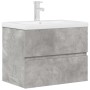 Set muebles de baño 2 piezas madera contrachapada gris hormigón de , Muebles de baño - Ref: Foro24-3324914, Precio: 192,40 €,...