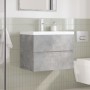 Set muebles de baño 2 piezas madera contrachapada gris hormigón de , Muebles de baño - Ref: Foro24-3324914, Precio: 192,40 €,...