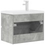 Set muebles de baño 2 piezas madera contrachapada gris hormigón de , Muebles de baño - Ref: Foro24-3324914, Precio: 192,40 €,...
